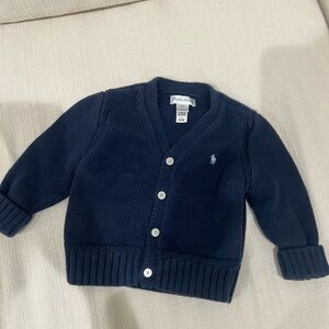 Ralph Lauren Navy Baby Cardigan